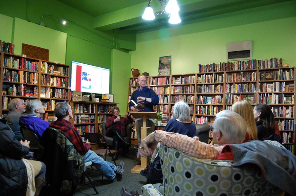 Norman reads at Mystery To Me bookstore